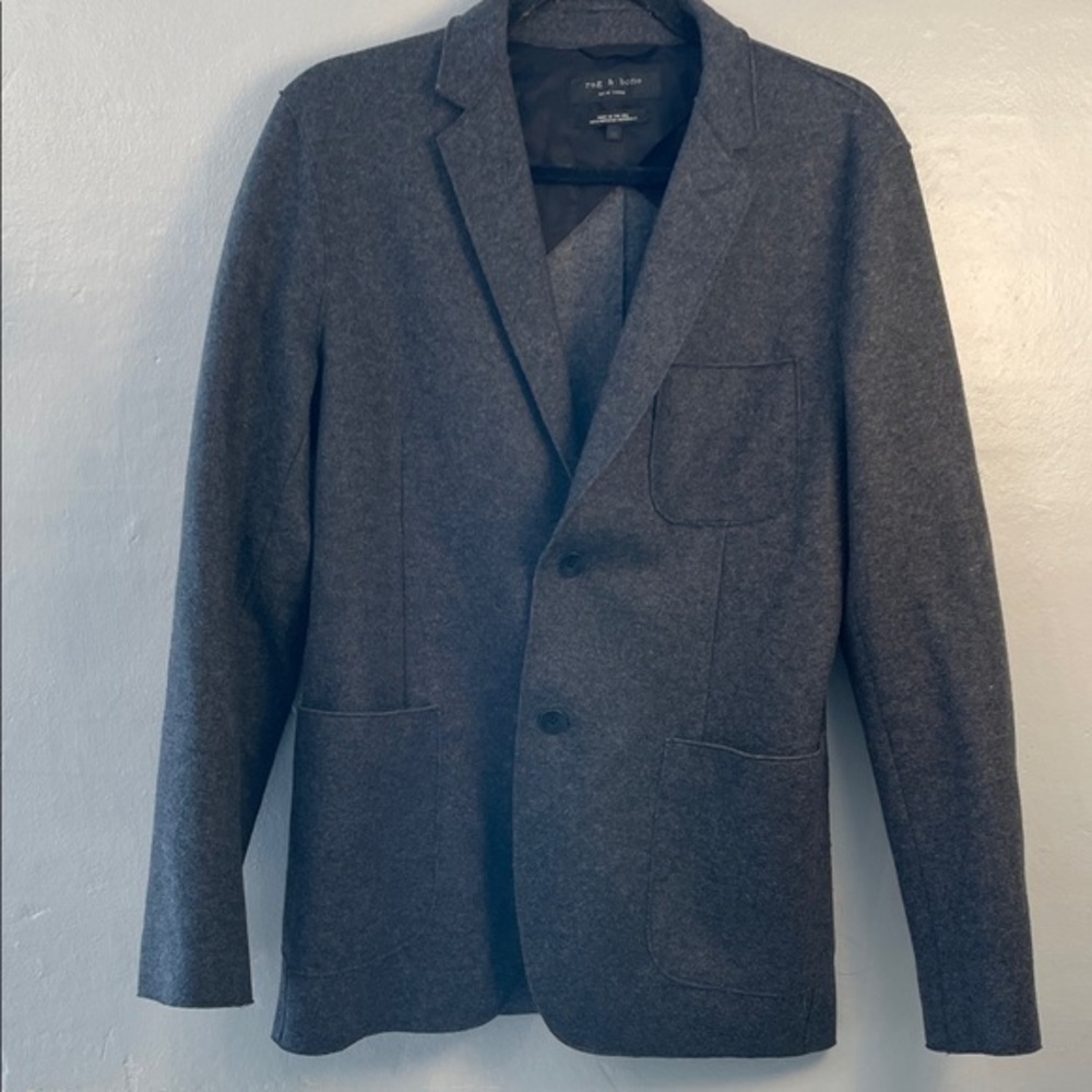 rag & bone Mens Wool Blend Charcoal Sport Coat Blazer Size 38